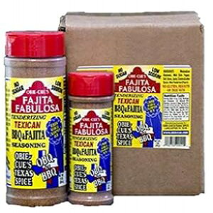 Obie-Cue ̃eLTX XpCX t@q[^ t@uT V[YjO - 3X E BBQ `sI̗DhC u (10 IX) Obie-Cue's Texas Spice Fajita Fabulosa Seasoning - 3X World BBQ Champion's Winning Dry Rub (