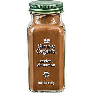 Simply Organic Ceylon Ground CinnamonA2.08IXAGMOI[KjbNVipE_[ Simply Organic Ceylon Ground Cinnamon, 2.08 Ounce, Non-GMO Organic Cinnamon Powder