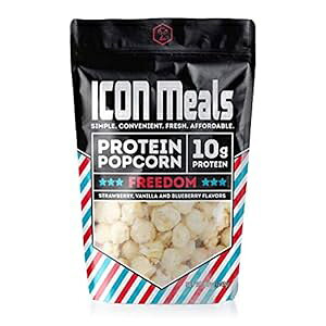 ICON Meals veC|bvR[AveC|bvR[AI[i`AGA|bvAYAveC 10gA1  (8.5 IXAt[_) ICON Meals Protein Popcorn, High Protein Popc
