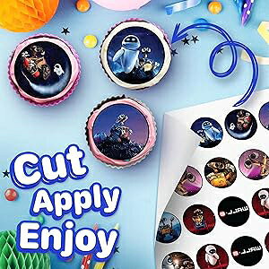 HpP[LfR[V Walle RNVe[}ɂHpJbvP[Lgbp[ 30  EGn[XV[gŃm[JbgHp HAPPY CHOICES 30 x Edible Cupcake Toppers Themed of Walle Collection of Edible