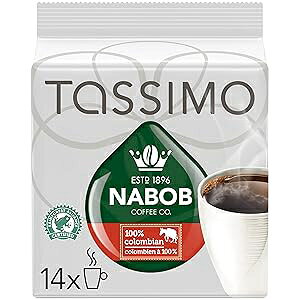 タッシモ ナボブ 100% コロンビア コーヒー 14 T ディスク (110g / 3.8oz) Tassimo Nabob 100% Colombian Coffee 14 T Discs (110g / 3.8oz)