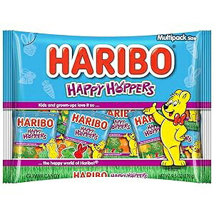 HARIBO Easter Happy Hoppers Gummi Candy, Individually Treat Size Wrapped Packets, 9.5 oz. Bag