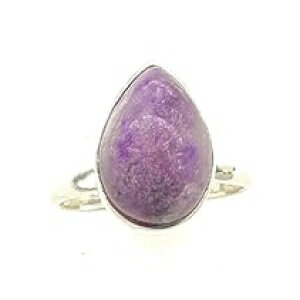 Natural Purple Sugilite 925 Solid Sterling Silver Ring Size 10 Natural Rocks by Kala Natural Purple Sugilite 925 Solid Sterling Silver Ring Size 10