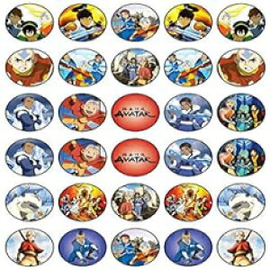 HpP[LfR[ṼAo^[RNVe[}ɂHpJbvP[Lgbp[ 30  EGn[XV[gŃm[JbgHp Happy Choices 30 x Edible Cupcake Toppers Themed of Avatar Collection of 