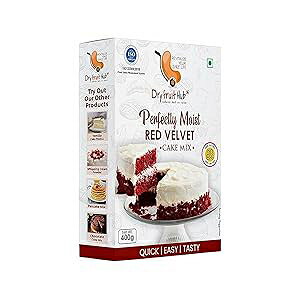hCt[cnubhxxbgȂP[L~bNX 400 OP[Lv~bNXpE_[P[Lv~bNXbhxxbgP[L Dry Fruit Hub Red Velvet Eggless Cake Mix 400gm Cake