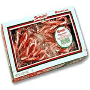 �X�p���O���[ �~�j �L�����f�B�[ �P�[���A�ԂƔ��A40 �� (8 �p�b�N) Spangler Mini Candy Canes, Red and White, 40-Count (Pack of 8)