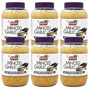 Badia ݂؂K[bNρA32 IX (6 pbN) Badia Minced Garlic in Water, 32 Ounce (Pack of 6)