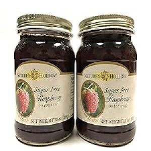 Nature's Hollow �V���K�[�t���[ ���Y�x���[ �v���U�[�u 10�I���X | 2�p�b�N Nature's Hollow Sugar Free Raspberry Preserves 10oz | 2 Packs