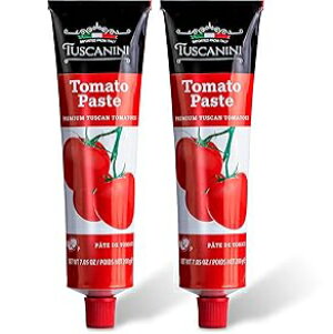 Tuscanini v~A _uZkg}gy[Xg `[uA7.5 IX (2 pbN) C^AYv~Ag}ggp Tuscanini Premium Double Concentrated Tomato Paste Tube, 7.5oz (2 Pack) Made with Premium Italian Tomato