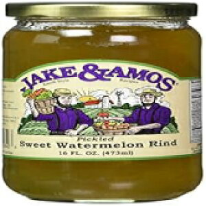 WFCN Ah AX XC[g XCJ̔̃sNX W[A16 IX - 2 pbN Jake and Amos Pickled Sweet Watermelon Rind Jars, 16 Ounce - 2 pack