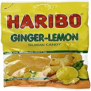 �n���{�[ �W���W���[������ �O�~ �L�����f�B �e 4 �I���X (3 �p�b�N) Haribo Ginger-lemon Gummi Candy 4 Oz each (pack of 3)