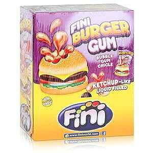tBjo[K[ ouK (200) Fini Burger Bubble Gum (Pack of 200)