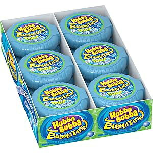 ?? ?? ?? ?? ???? ?? ? ???, 56.7g (12? ?) HUBBA BUBBA Bubble Gum Tape - Original Blue Raspberry Chewing Gum Bulk Pack, 2 oz Each, Pack of 12 Candy Bulk