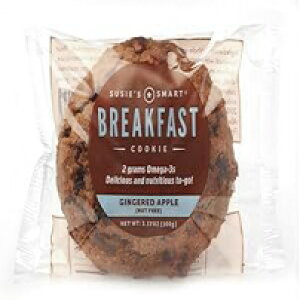 Susie's Smart Breakfast Cookie WW[AbvAwV[ȃIK 3 ƃ^pNLxȃ\tg`[CA3.57AAbvA63 IX (18 pbN) Susie's Smart Breakfast Cookie Gingered Apple Healthy Omega-3