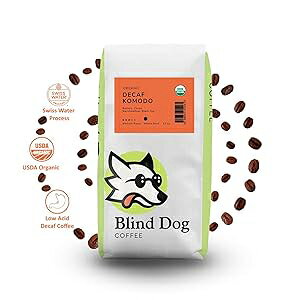 Blind Dog Coffee Roaster Blind Dog Coffee - 12 Oz Whole Bean Decaf Coffee - Low Acid Medium Roast - Swiss Water Process Coffee - Flavored Decaffeinated Coffee - Perfect Brew to Start your Day