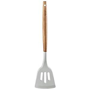 Chefa USA VRt^[i[ - ؐnhtAłth~AϔMLb`pi Chefa USA Silicone Slotted Turner - with Wooden Handle, Non-Stick Cookware Heat Resistant Kitchen Utensil