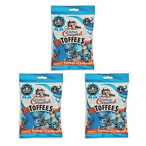 Walkers' Nonsuch Salted Caramel Toffees with Butter & Whole Milk Imported from the UK Traditional British Candy Individually Twist Wrapped Toffee 5.29 Oz (Pack of 3)