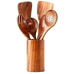 Lb`piZbgApؐXv[AmXeBbNpLb`c[AؐXv[Aؐ[ؐoB NAYAHOSE Kitchen Utensils Set, Wooden spoons for Cooking Non-stick Pan Kitc