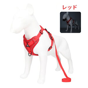 ペット用ハーネス&リードセット 犬 ハーネス 小型犬 猫 中型犬 おしゃれ 犬用 胴輪 負担が少ない 犬具 ダブルロック メッシュ 抜けにくい犬具 簡単装着イヌ ドッグ お出かけ 散歩 外出 通院