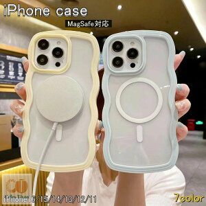 iPhone16 �P�[�X iPhone16Pro �P�[�X MagSafe�Ή� iphone16plus iPhone16Promax ���� �N���A�P�[�X WAVE CASE iPhone15 �P�[�X iphone15pro iphone15promax �}�O�l�b�g���� iPhone14/13/12/11 ���C�����X�[�d iPhone�P�[�X �ϏՌ�