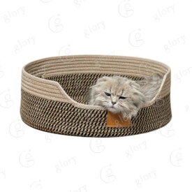 新品 猫ベッド ペットベッド 丸型 編み込み猫ベッド ペットベッド 無地 猫用ベッド 通年 犬猫寝具 耐摩耗性と耐傷性 ハウス 寝床 冬 寝床 滑り止め