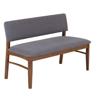 【限定クーポン&全品P3倍】 ダイニングベンチ 完成品 幅115cm 2人掛け 背もたれ付き ファブリック 布地 pvc 合皮 長椅子 食卓椅子 木製 天然木 おしゃれ モダン SGR