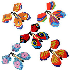【送料無料】 マジックバタフライ 飛び出す蝶々 小道具 飛ぶ蝶 おもちゃ 8個セット メール便
