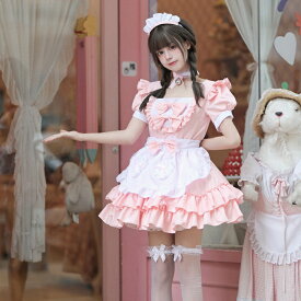 送料無料 メイド服 ロリータ ワンピース レディース Lolita ハロウィン コスプレ 衣装 アニメ コスチューム メイド セット ハロウィン衣装 cosplay プレゼント パーティー 撮影 仮装 制服 可愛