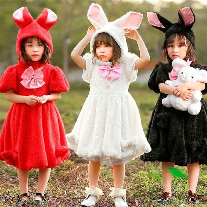 楽天市場】クリスマス衣装 うさぎ ワンピース キッズ 着ぐるみ  
