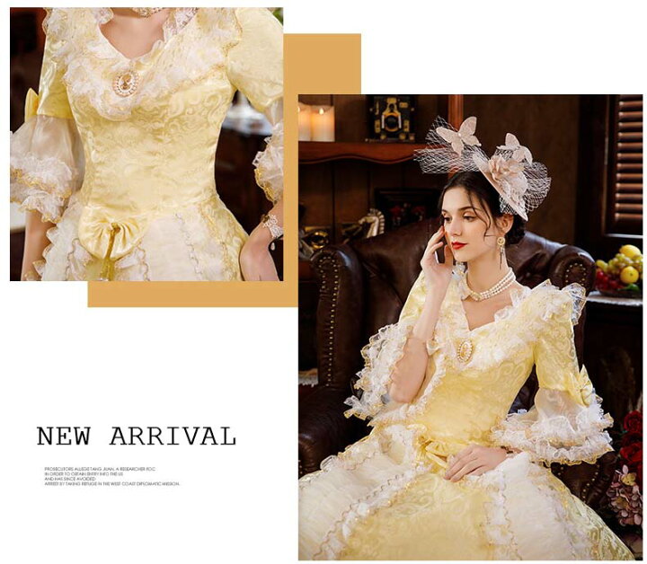 楽天市場 レース ドレス 貴族服装 復古風 中世 演出服 パーティードレス 新劇演出服 現代劇演出服 ラッパ袖 ヨーロッパ風 結婚式服装 豪華な 王族服 記念撮影 写真撮影用 仮装 大人 サイズ指定可能 Da156c0 パーティードレス通販 Glorypark