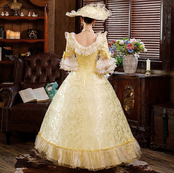 楽天市場 レース ドレス 貴族服装 復古風 中世 演出服 パーティードレス 新劇演出服 現代劇演出服 ラッパ袖 ヨーロッパ風 結婚式服装 豪華な 王族服 記念撮影 写真撮影用 仮装 大人 サイズ指定可能 Da156c0 パーティードレス通販 Glorypark