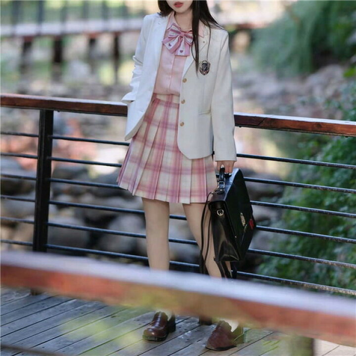 楽天市場】制服スカート チェック柄 ミニスカートパープル ピンク XS 