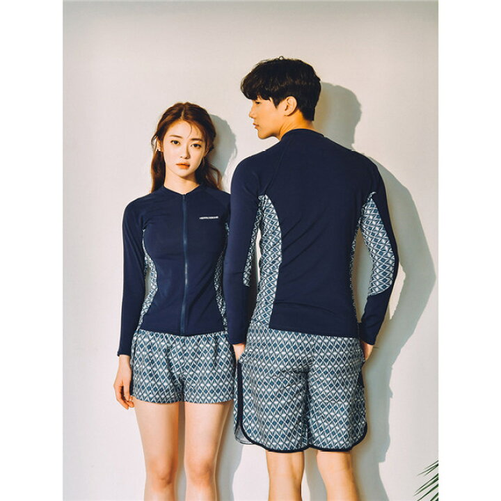 楽天市場 水着 レディース メンズ フィットネス水着 水着 メンズ水着 セットアップ 上下セット レギンスセット 水陸両用 ラッシュガード セパレート 紫外線カット 日焼け対策 長袖 レギンス ネイビー ノンワイヤー パット付 海 ビーチ スポーツジム パーティードレス