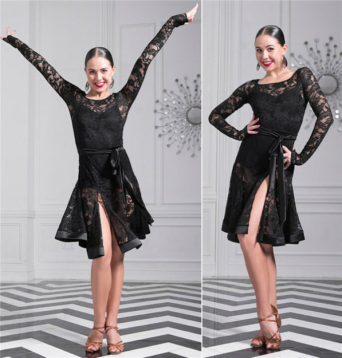 楽天市場】社交ダンス衣装 テンダンス ダンス衣装 演技服 レース  
