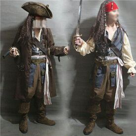 ハロウィン 仮装 海賊 大人 男性 10点セット コスプレ コスチューム 仮装 コスプレ衣装 M/L/XL