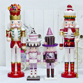 クリスマス 木工品☆くるみ割り人形 キャンデー ドイツ 国王人形 祝日 38cm 人形 工芸品 洋風 置物 新築祝い 装飾 結婚式 子供 誕生日プレゼント おもちゃ