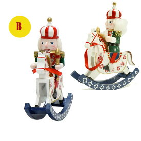 くるみ割り人形 木馬 手作り おもちゃ ハンドメイド 置物 置き物 北欧 雑貨 木工品 アンティーク ドイツ 人形 洋風 インテリアオブジェ 新築祝い 結婚式 子供 誕生日 プレゼント 祝日 新年 贈り物 かわいい クリスマス