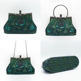 【10%OFF】パーティーバッグ レディース ハンドバッグ 鞄 ハンドビーズ バッグ フォーマル に刺繍 エレガント フェミニン おしゃれ 二次会 発表会 披露宴 謝恩会 成人式 結婚式 20代 30代 40代 50代グローリーパーク