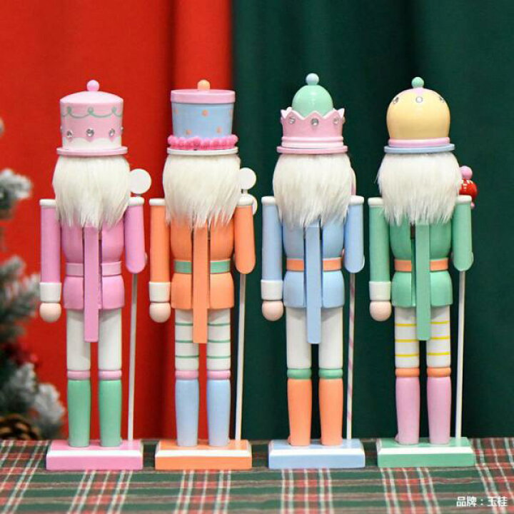 楽天市場】木製 くるみ割り人形 木工品 30cm 手作り マカロン  