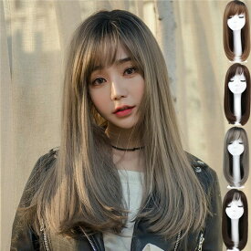 フルウィッグ ロング ウィッグ ミディアム グラデーション 自然 つけ毛 エクステ ウイッグ かつら wig セミロング コスプレ カール ハロウィン レイヤー 小顔効果抜群 可愛い 耐熱ウィッグdp012d3d3d4