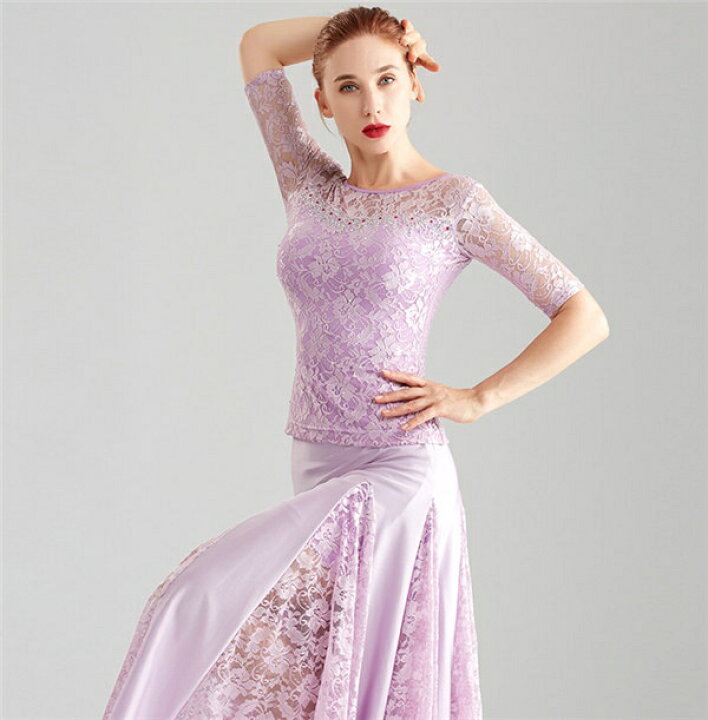 楽天市場】シースルー 透け感 花柄 スカート（単品）競技着 社交ダンス 