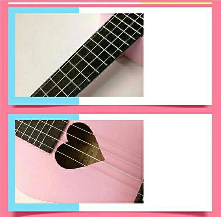 プレゼント ウクレレ 玩具 子供の誕生日 知育玩具 初心者モデル 持ち運び 楽器 撮影 写真 ピンクおもちゃ ギター
