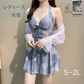 ★500円OFFクーポン配布中★ 水着 レディース ワンピース水着 Vネック パッド付き ワイヤーなし トップス付き 編み上げ かわいい 着痩せ セクシー 撮影 写真用 映える 温泉 プール ビーチ S-2Lグローリーパーク