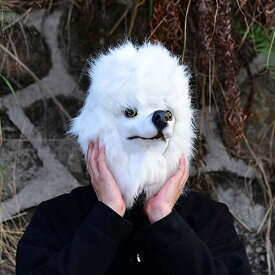 犬 マスク トイブードル コスプレ ラバーマスク フルマスク 可愛い お面 仮装 余興 パーティグッズ ハロウィン コスプレ 動物 なりきり 面白い 被り物 ゲーム 宴会 忘年会 仮装 変装グローリーパーク