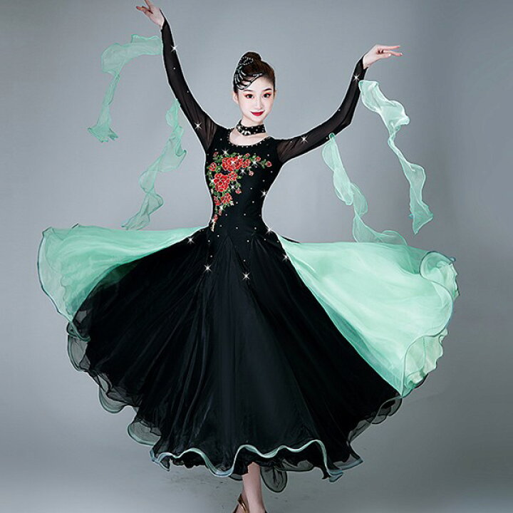 楽天市場】社交ダンス ドレス 競技用 社交ダンス衣装 ワンピース  