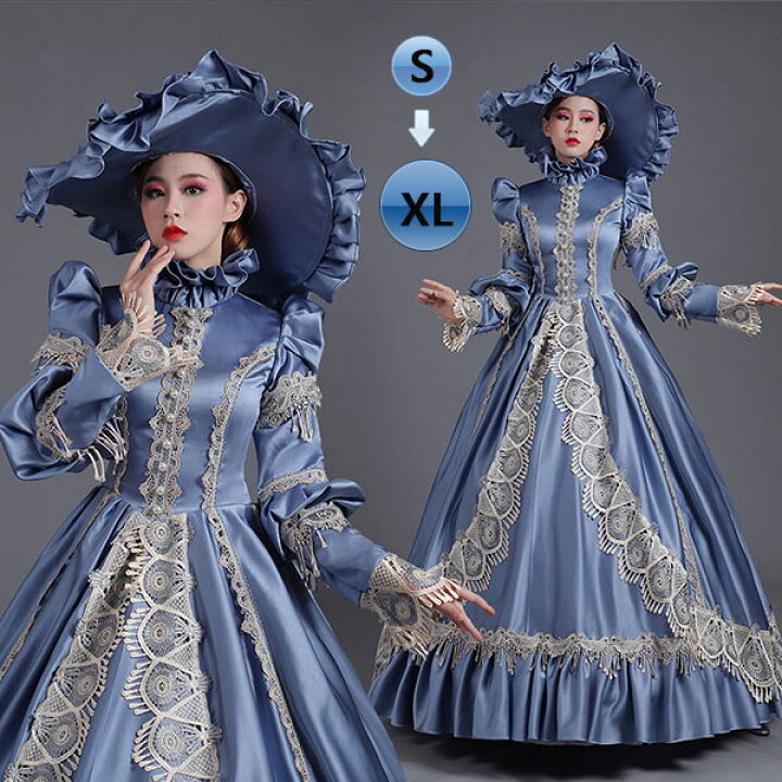 楽天市場】ロングドレス 貴族ドレス お姫様ドレス 中世ヨーロッパ  