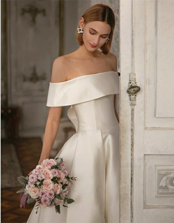 楽天市場】ウェディングドレス プリンセスドレス Aライン オフ  