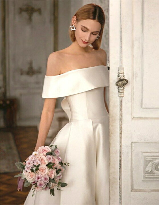 楽天市場】ウェディングドレス プリンセスドレス Aライン オフ  