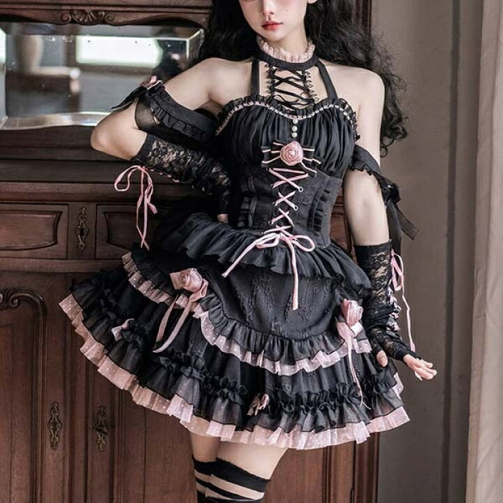 楽天市場】ステージ衣装 アイドル服 ロリータ ミニ丈 ワンピース フル 