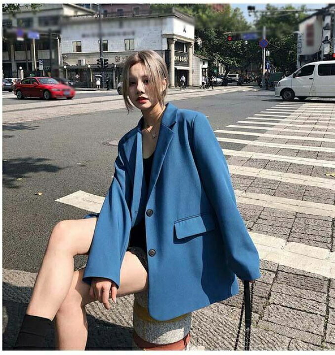 楽天市場 カジュアルスーツ 無地 ブルー 青 スーツジャケット おしゃれ クールビズ テーラードジャケット レディース オフィス フォーマルスーツ 通勤 二次会 春秋 Xs S M L Xl パーティードレス通販 Glorypark